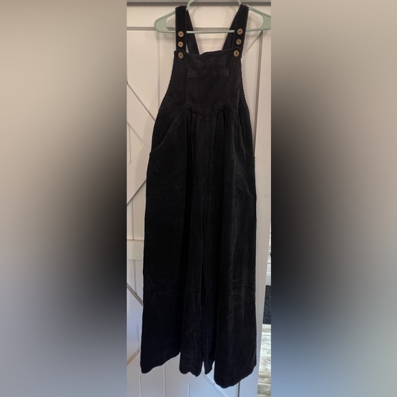 Corduroy Flared Overalls - Picture 1 of 4